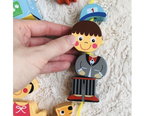 Шнуровка «Человечки» (16 бусин)