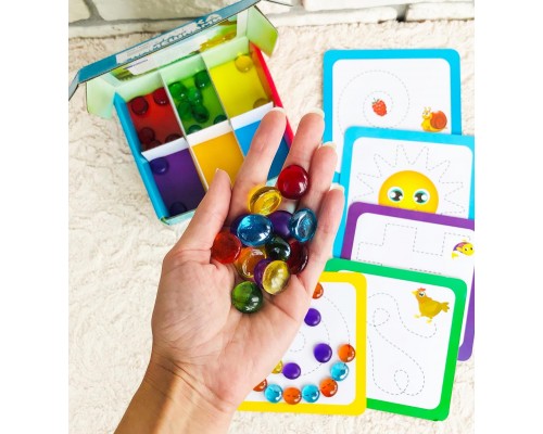 Мозаика-сортер с камешками "Веселые лабиринты Марблс", IQZABIAKA, арт. 3744932