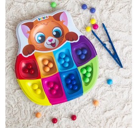 Сортер «Весёлые бусинки» (тарелка-кот)