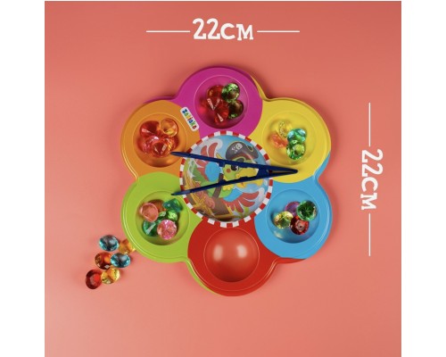 Сортер с пинцетом «Сокровища пиратов» (тарелка с кристаллами), арт. 4004711