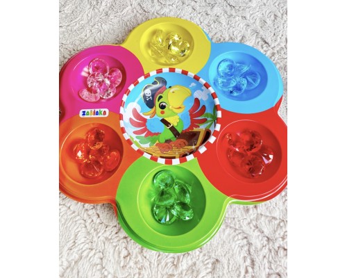 Сортер с пинцетом «Сокровища пиратов» (тарелка с кристаллами), арт. 4004711