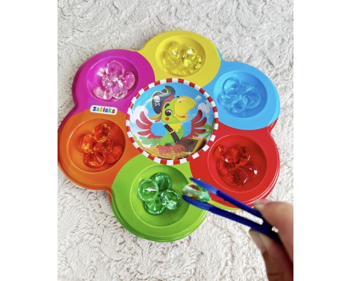 Сортер с пинцетом «Сокровища пиратов» (тарелка с кристаллами), арт. 4004711