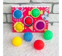 Набор развивающих тактильных мячиков "Вкусняшка", 5 штук, арт. 4916697