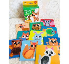 Развивающий набор тактильные карточки «Животные леса», арт. 7534410
