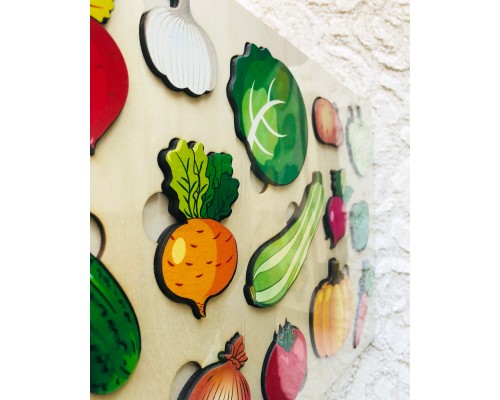 Вкладыши «Овощи», Нескучные игры, арт. 7987