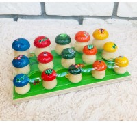 Набор «Грибочки на полянке» 15 штук, 1+