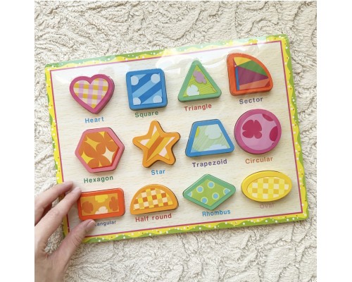 Деревянные вкладыши "Геометрические фигуры", арт. Т58Е