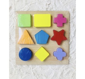 Деревянные геометрические вкладыши (целые фигуры), арт. 208 (целые)