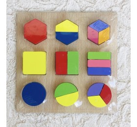 Деревянные геометрические вкладыши (дроби), арт. 208 (дроби)