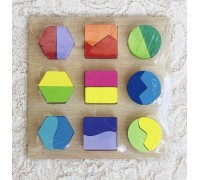 Деревянные геометрические вкладыши-половинки, арт. 208 (половинки)