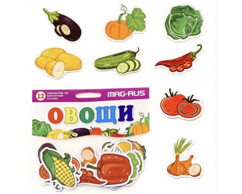 Набор магнитов "Овощи" 12 штук, арт. NF1010