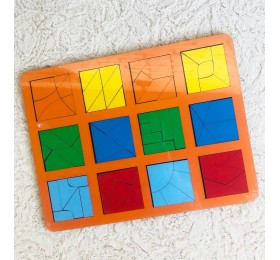 Вкладыши квадраты Никитина 3 уровень макси, Смайл Декор, арт. Н006