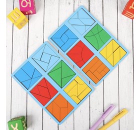 Вкладыши квадраты Никитина 3 уровень мини (2 планшета), Смайл Декор, арт. Н003