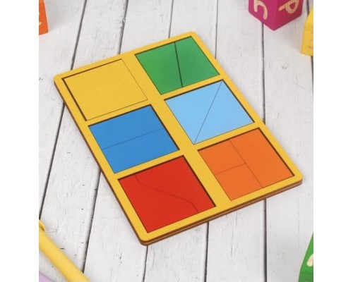 Вкладыши квадраты Никитина 1 уровень мини (2 планшета), Смайл Декор, арт. Н001