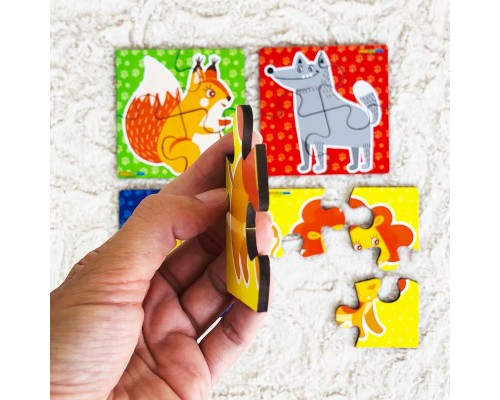 Пазл для малышей "Дикие животные", Woodlandtoys, арт. 099102