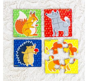 Пазл для малышей "Дикие животные", Woodlandtoys, арт. 099102