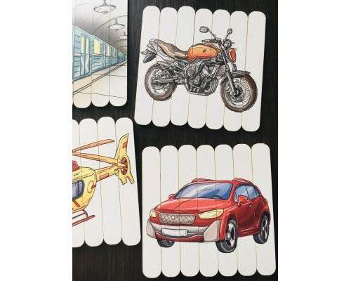 Пазлы из палочек "Транспорт", SmileDECOR, арт. П224