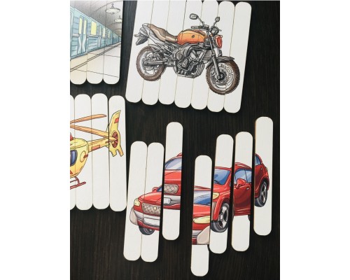 Пазлы из палочек "Транспорт", SmileDECOR, арт. П224