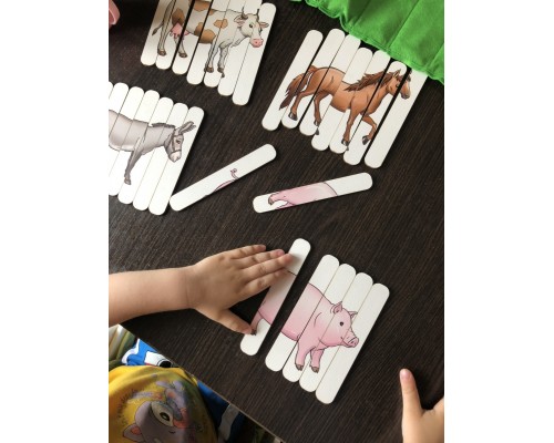 Пазлы из палочек "Ферма", SmileDECOR, арт. П225