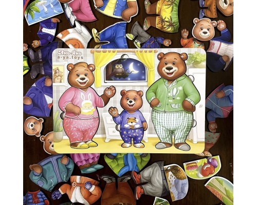 Сортер-пазл «Одень мишек», арт. 5751982