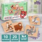 Картинки-половинки Домашние животные Разрезные картинки 10 штук