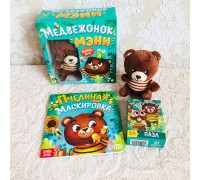 15.5 рублей от 10 штук Набор 3 в 1 «Медвежонок Мэни», картонная книга, пазл, игрушка, арт. 7805599