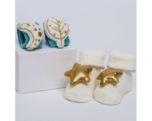 Подарочный набор "Носочки и браслетики на ручки с погремушкой", арт. 5037028