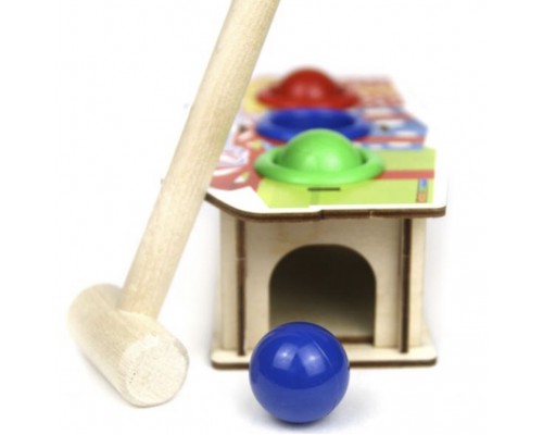 Стучалка «Подарок», 3 отверстия, Woodlandtoys, арт. 148120
