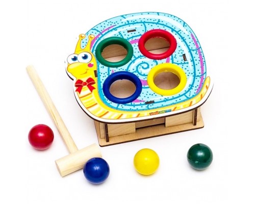 Стучалка цветная «Улитка», 4 отверстия