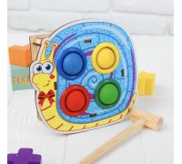 Стучалка цветная «Улитка», 4 отверстия