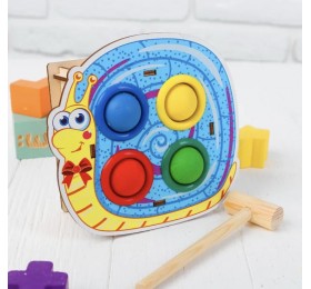 Стучалка цветная «Улитка», 4 отверстия