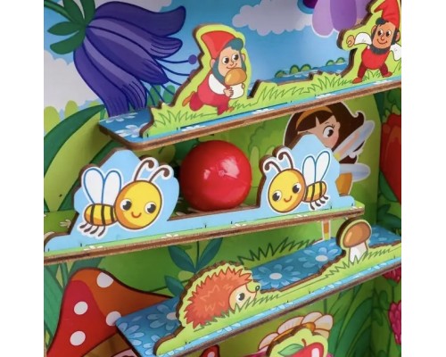 Деревянная стучалка с молоточком «Горки. Полянка», арт. 140106