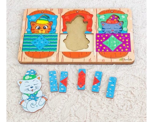 Вкладыш "Котята спят", ToySib, арт. 02023