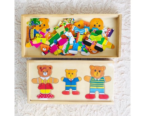 Пазл-вкладыши "Три медведя"