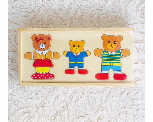 Пазл-вкладыши "Три медведя"